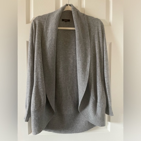 New! Quince Cashmere Open Cardigan Sweater - Heather Grey - Picture 6 of 9